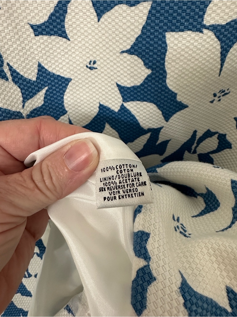 Talbots Blue and White Floral Shift Dress - Picture 12 of 15